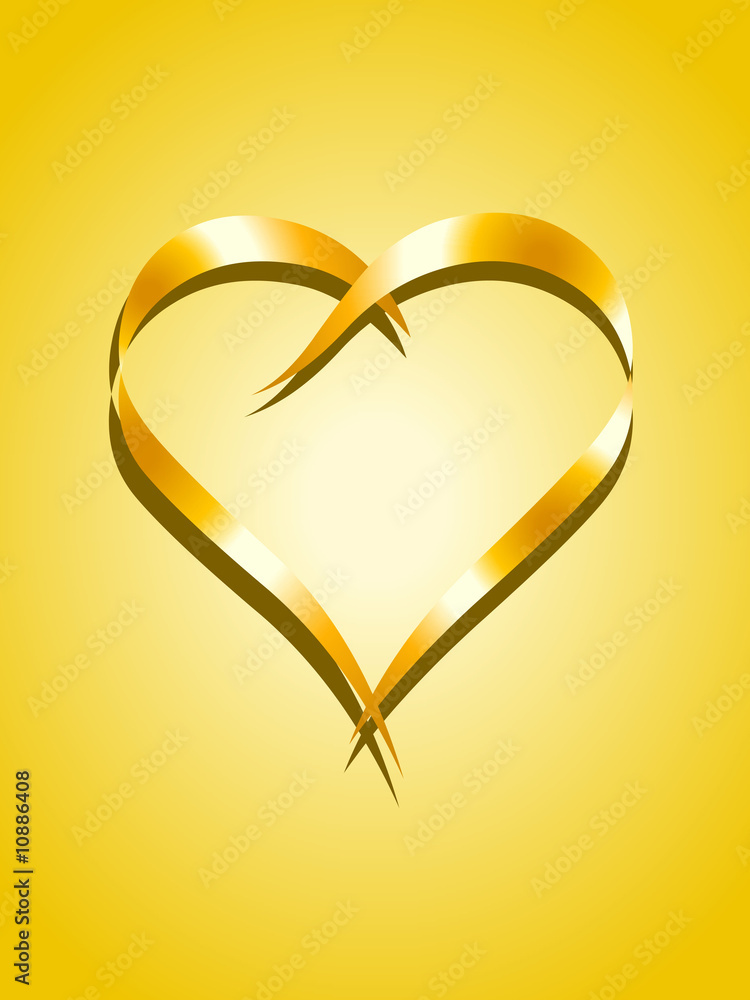 Coeur En Or Ilustración De Stock Adobe Stock