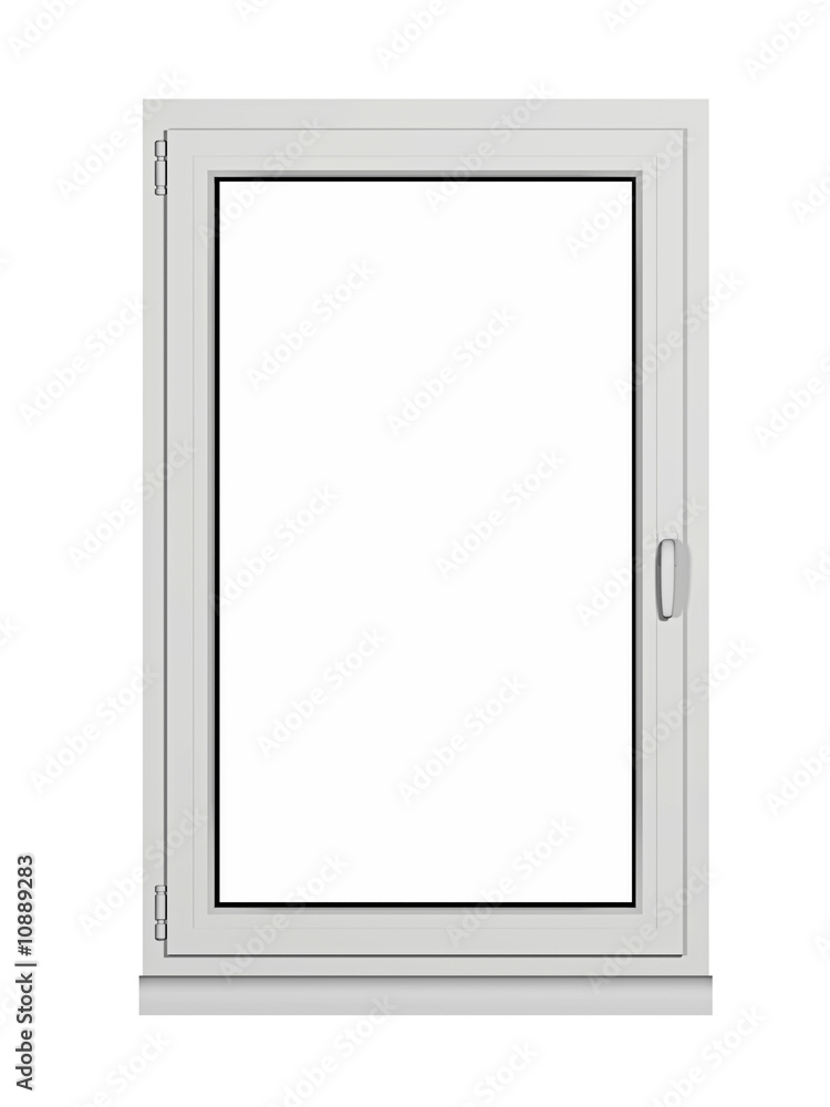 one frame and two layers closed plastic window isolated on white one frame and two layers closed plastic window isolated on white