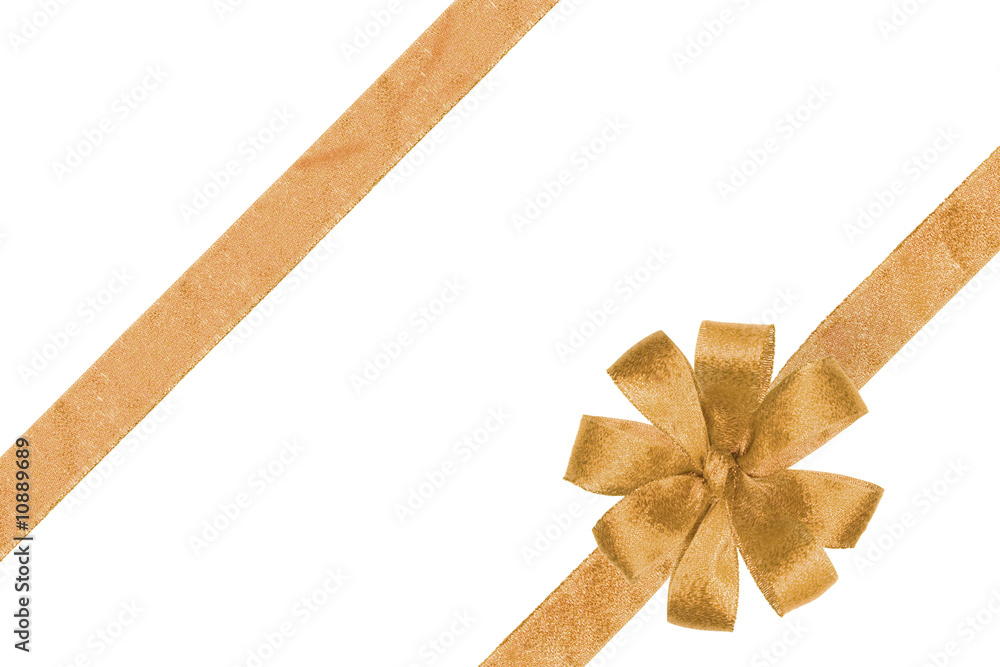 gold ribbon with the bow gold ribbon with the bow