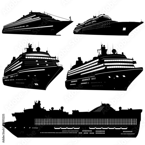 cruise ship vector