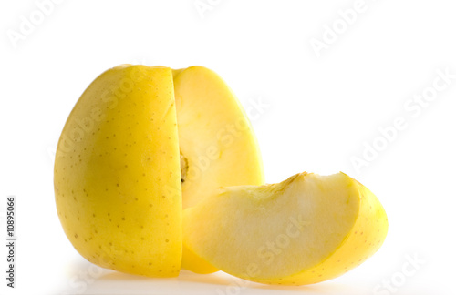 cut yellow apple