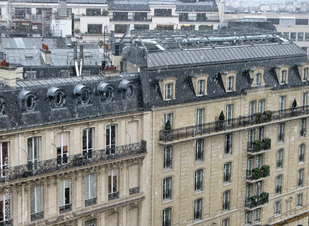 Paris sous la neige. Snow in Paris. France.
