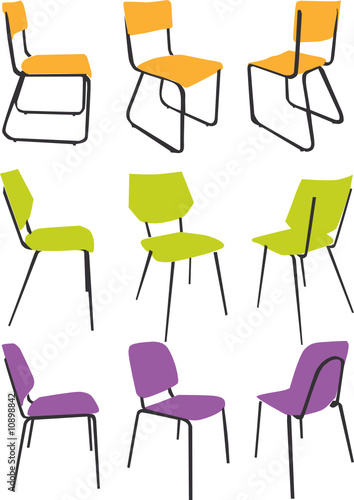 nice design chair collection with bright color