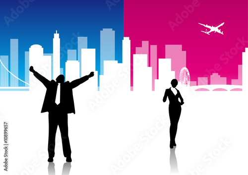 Business peoples - city vector pack