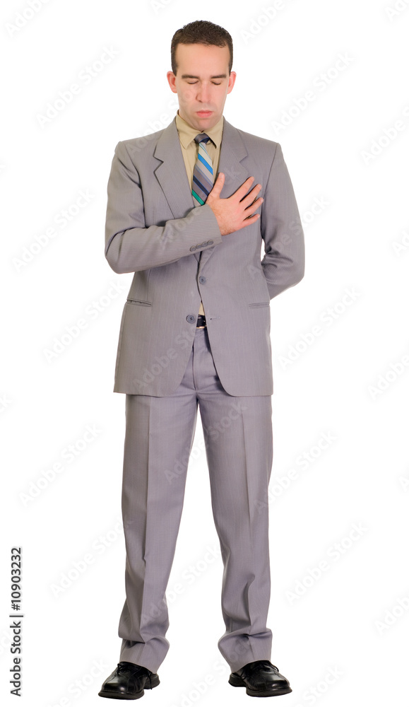 Isolated Man At Funeral Isolated Man At Funeral