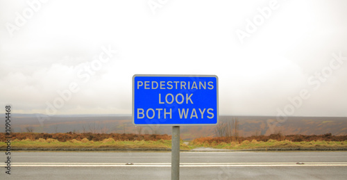 Look both ways sign