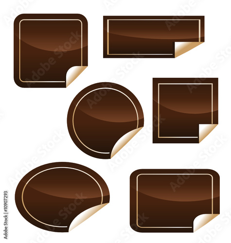 Chocolate labels vector and isolated