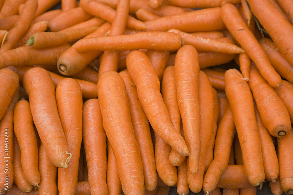 Organic and fresh carrots in the bazaar Organic and fresh carrots in the bazaar