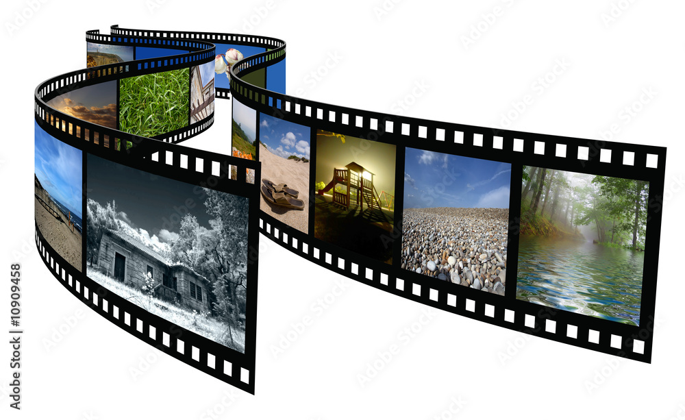 Fototapeta premium Film on a white