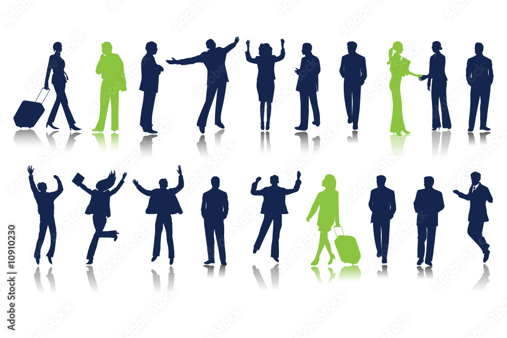 Collection of business peoples