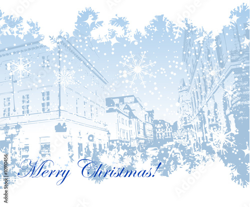 Cityscape background christmas for your design