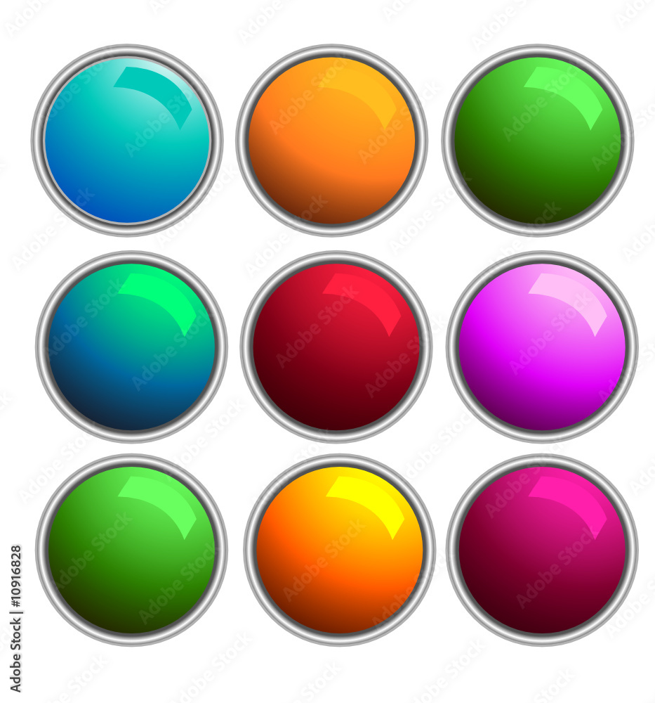 Modern attractive glossy vector buttons Modern attractive glossy vector buttons