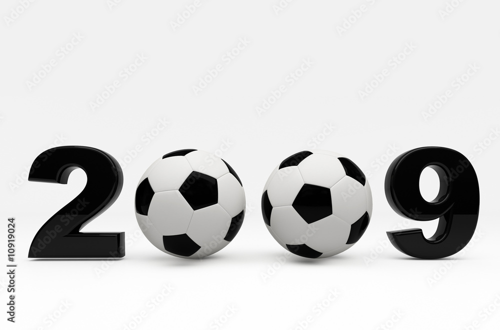 Fototapeta premium soccer 2009 ball background