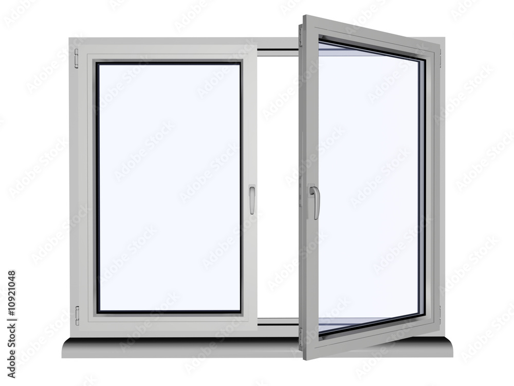 two layers and two frame plastic window with opened one frame two layers and two frame plastic window with opened one frame