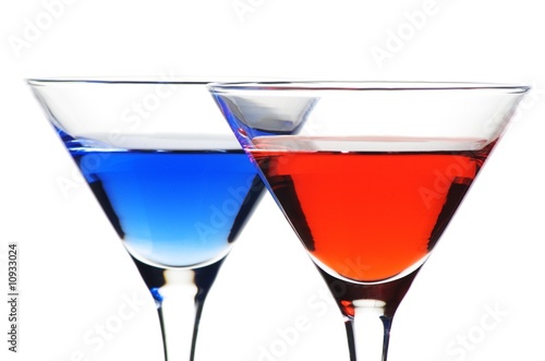 blue and red martini