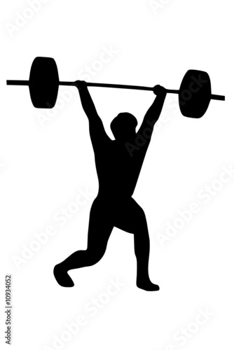 male weightlifter silhouette