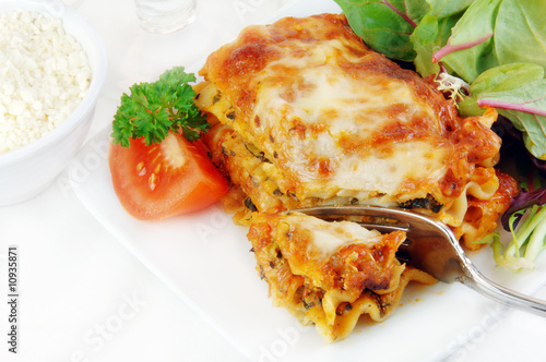 Lasagna With Salad