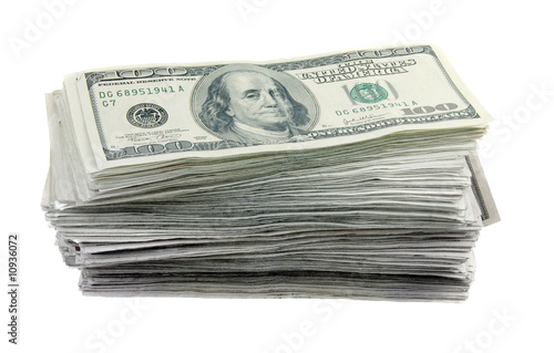 Stack of 100 Dollar Bills