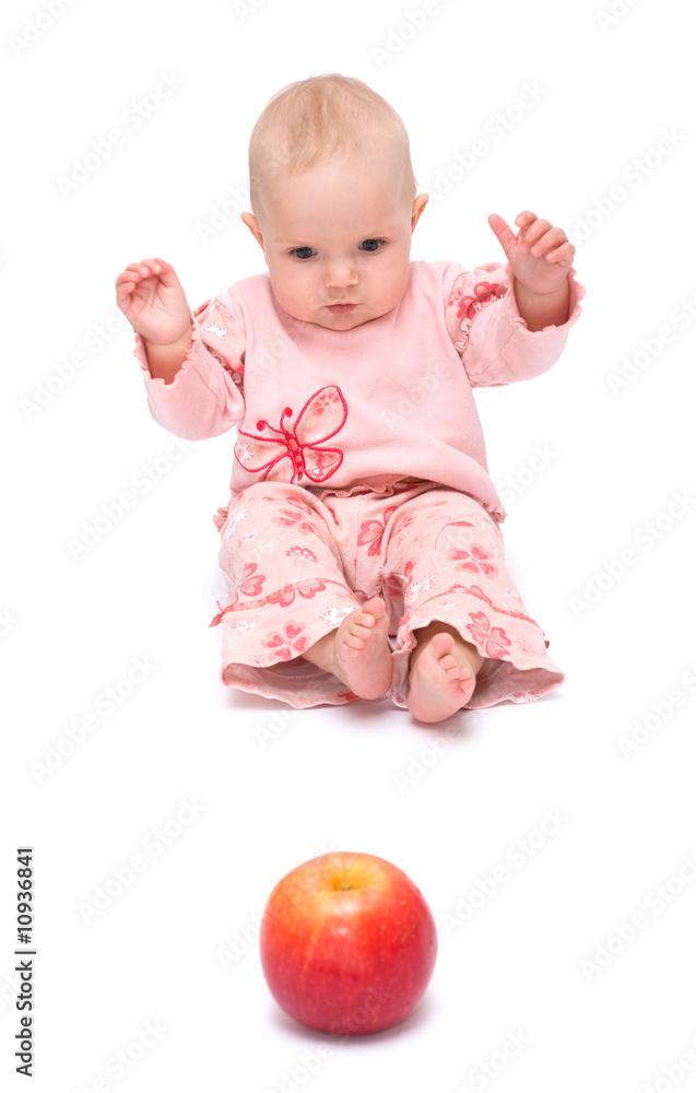Baby and the apple Baby and the apple
