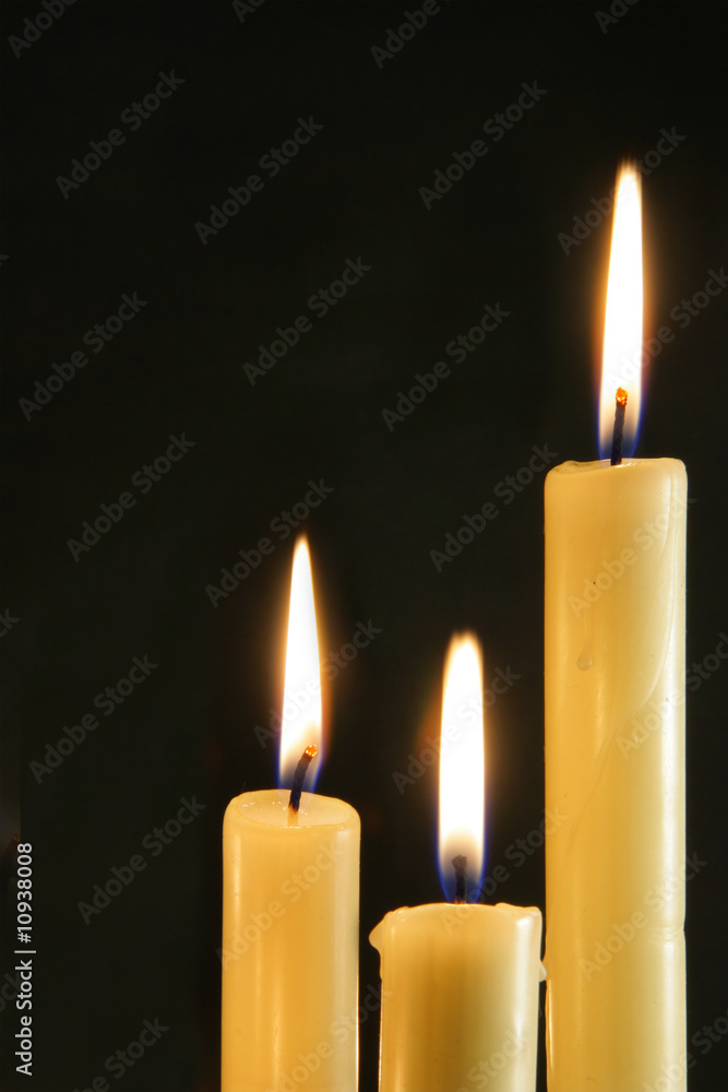 Three burning candles Three burning candles