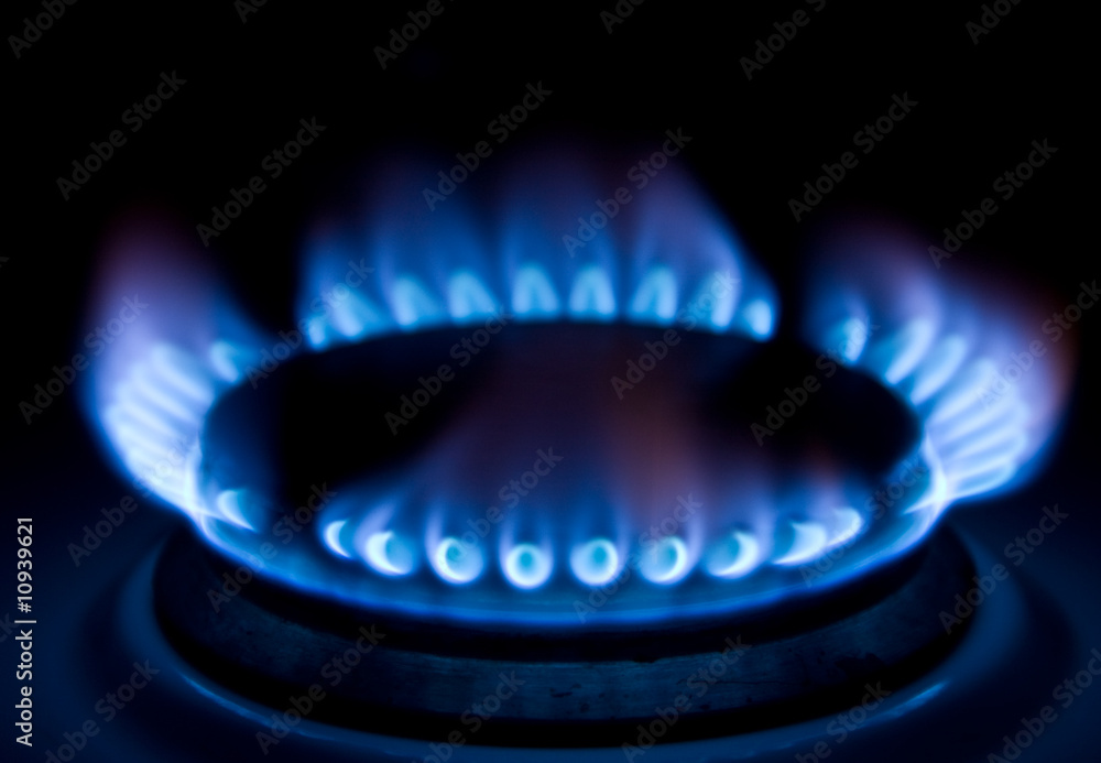 flame of gas over black background flame of gas over black background