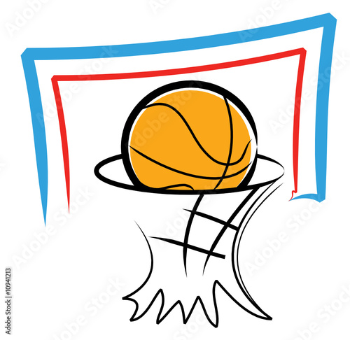 Basketball and Backboard