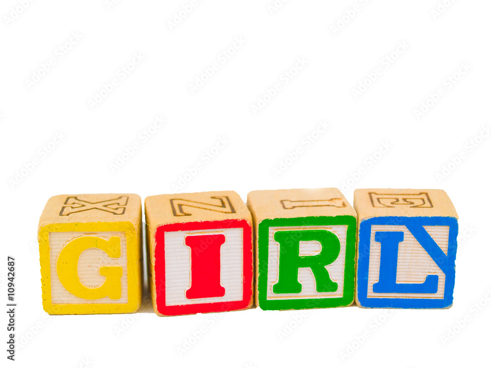ABC blocks spelling GIRL ABC blocks spelling GIRL