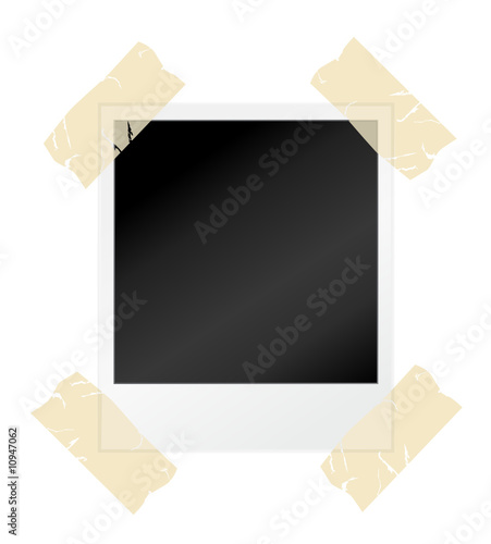 Blank photograph with sellotape