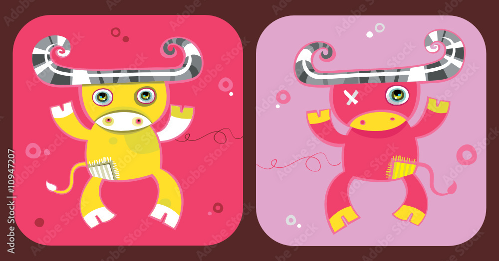 2009 cartoon ox - new year symbols. 2009 cartoon ox - new year symbols.