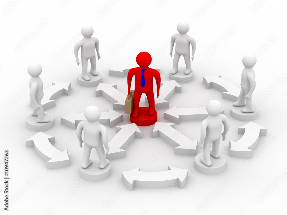 Conceptual image of teamwork. 3D image. Conceptual image of teamwork. 3D image.