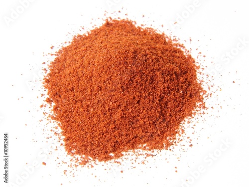 Pile of powedered paprika spice