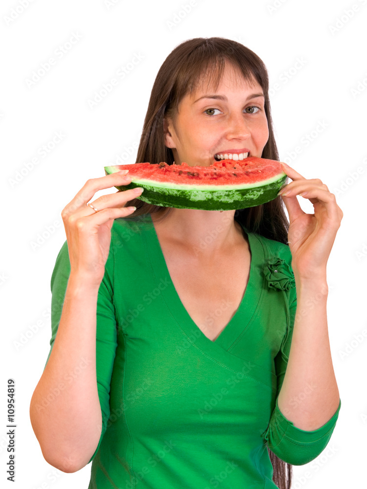 Girl eating water-melon Girl eating water-melon