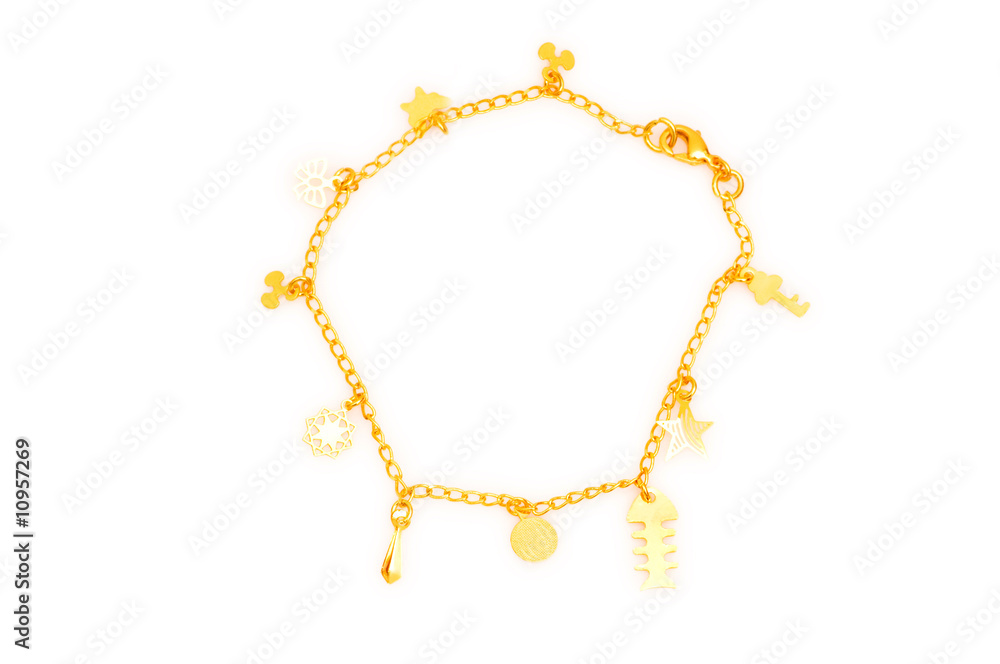 Fototapeta premium Woman bracelet isolated on the white background