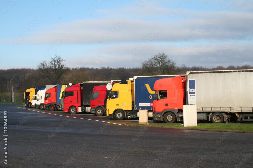 Naklejka premium transport routier
