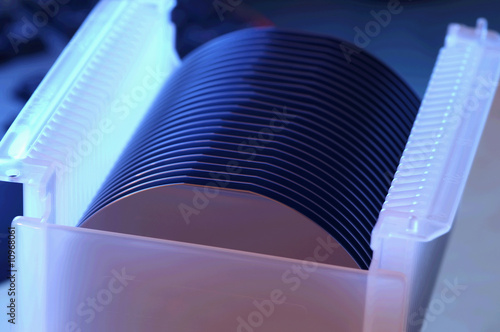 Silicon wafers prepared for chip production