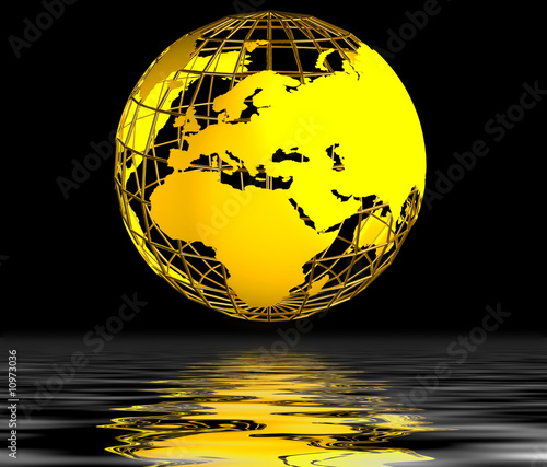 gold globe