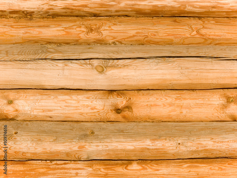 Wall of the house from logs Wall of the house from logs
