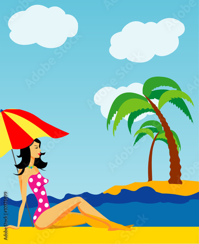 Girl on a beach