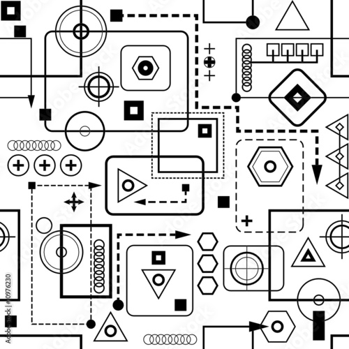 Mechanical seamless  pattern 2.0