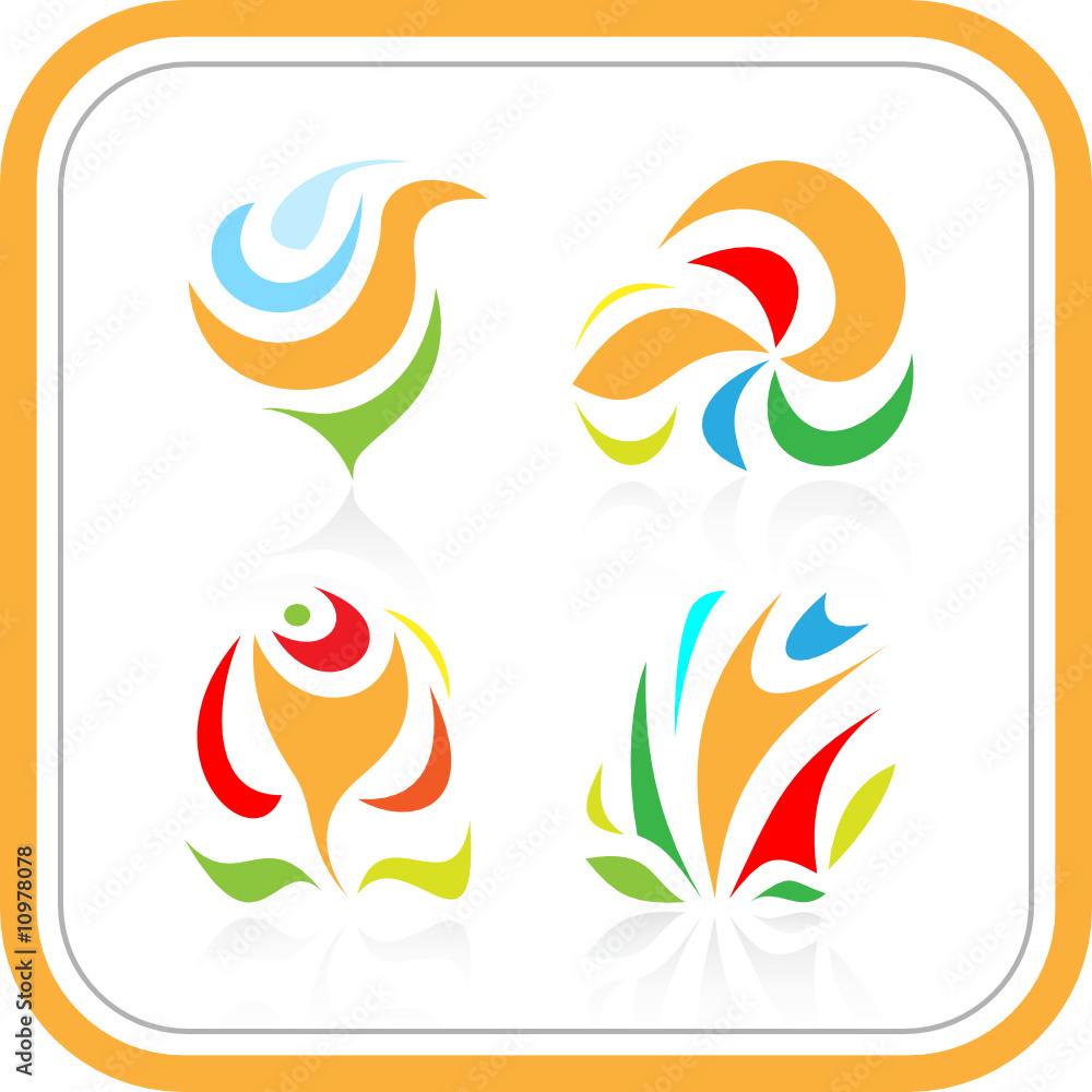 Vector abstract internet icons. Orange set. Simply change. Vector abstract internet icons. Orange set. Simply change.