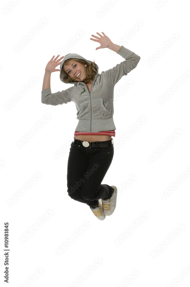 jumping merrily girl