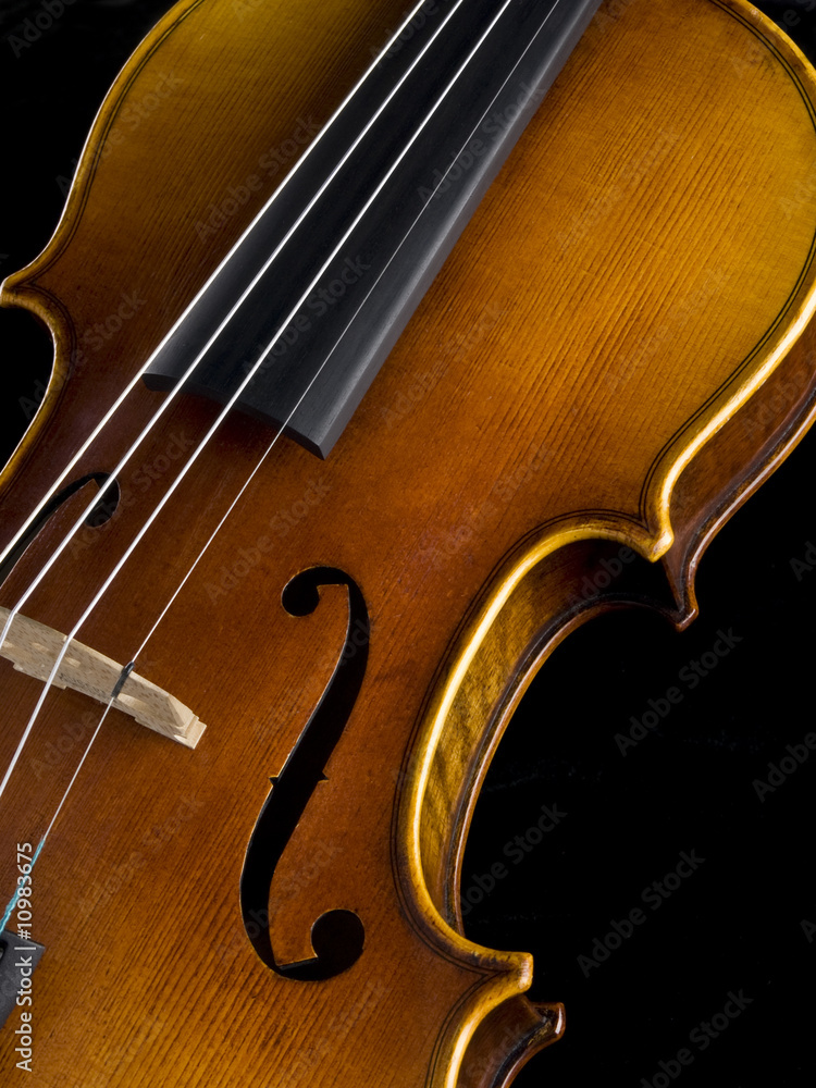 Acoustic Classical Violin body top view Acoustic Classical Violin body top view