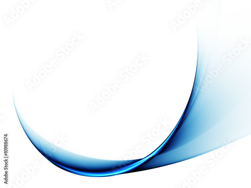 Blue abstract, circular movement on white background #10988674