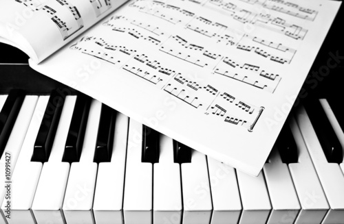 Keyboard and sheet music