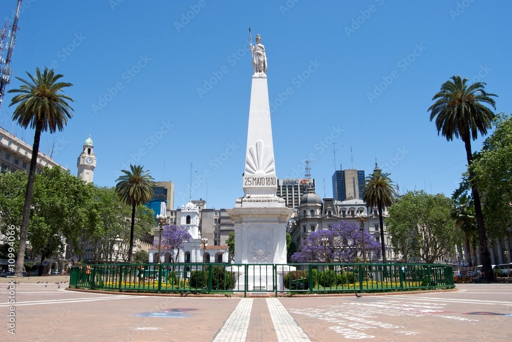 Pirámide de Mayo, Buenos Aires - obrazy, fototapety, plakaty 
