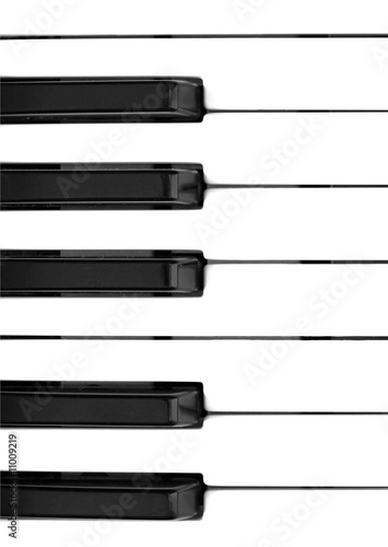 Black and white keys on music keyboard photo