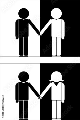 coppia bianco e nero