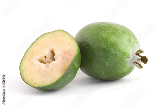 Feijoa isolated on white background