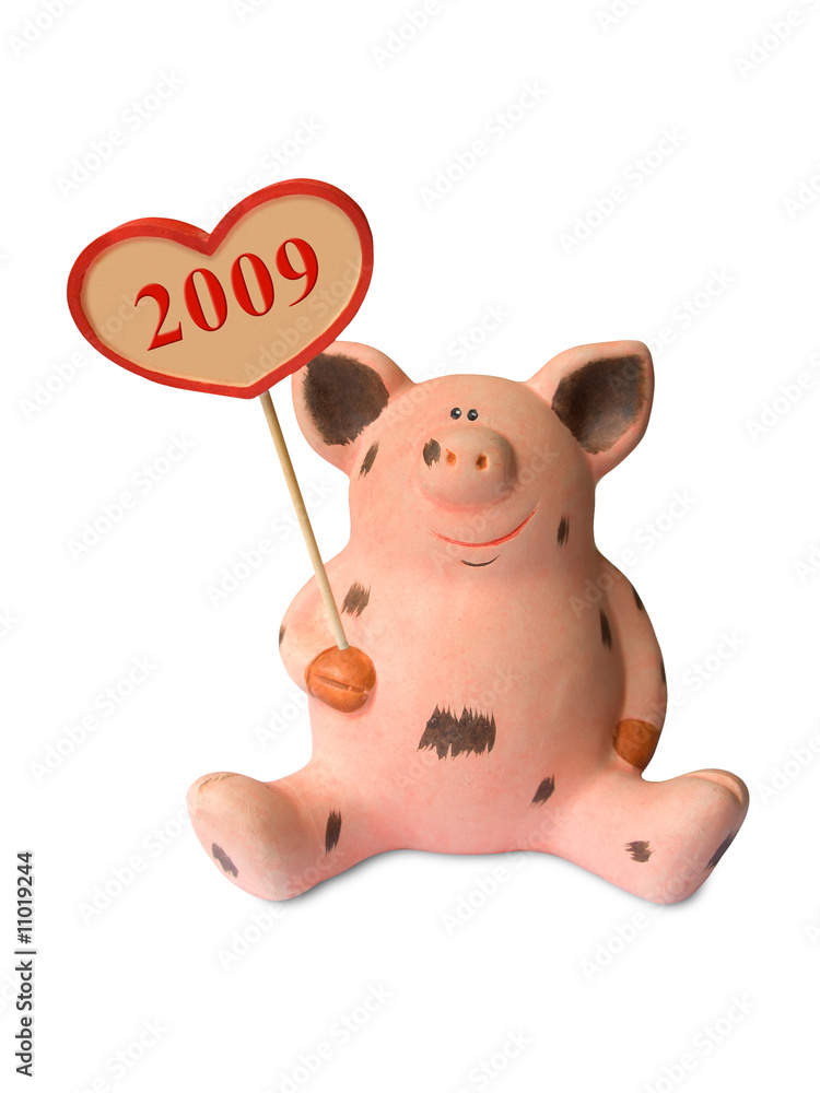 Toy pig with heart 2009 Toy pig with heart 2009