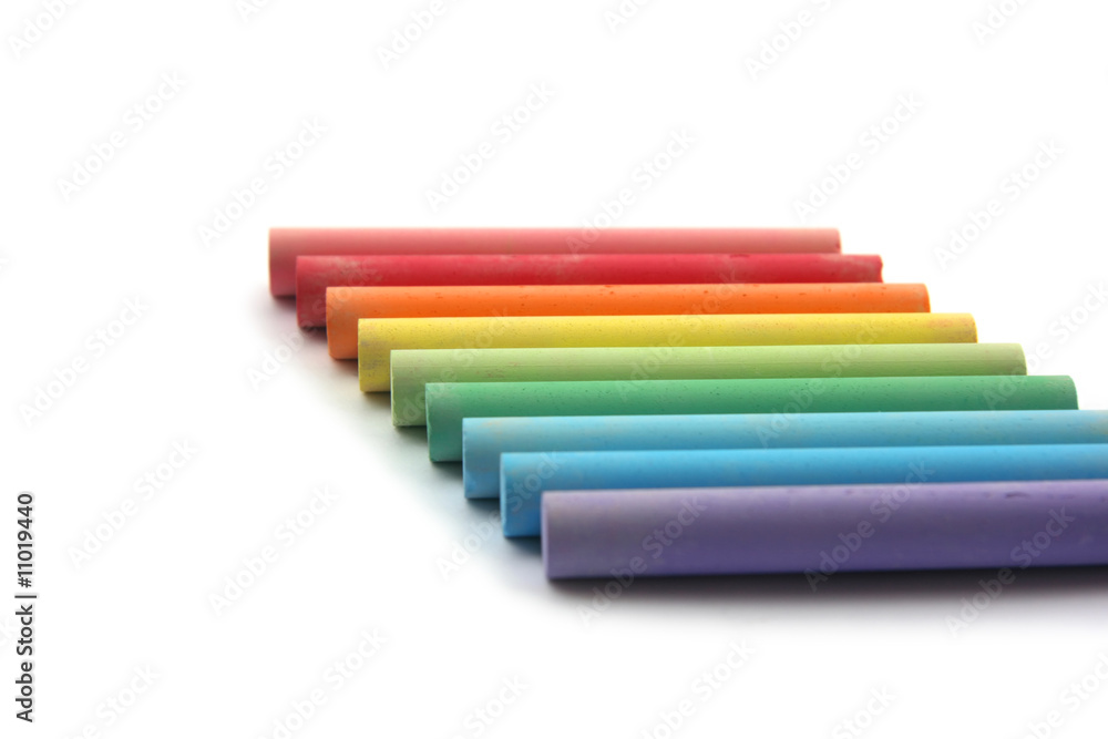 Rainbow of chalks Rainbow of chalks